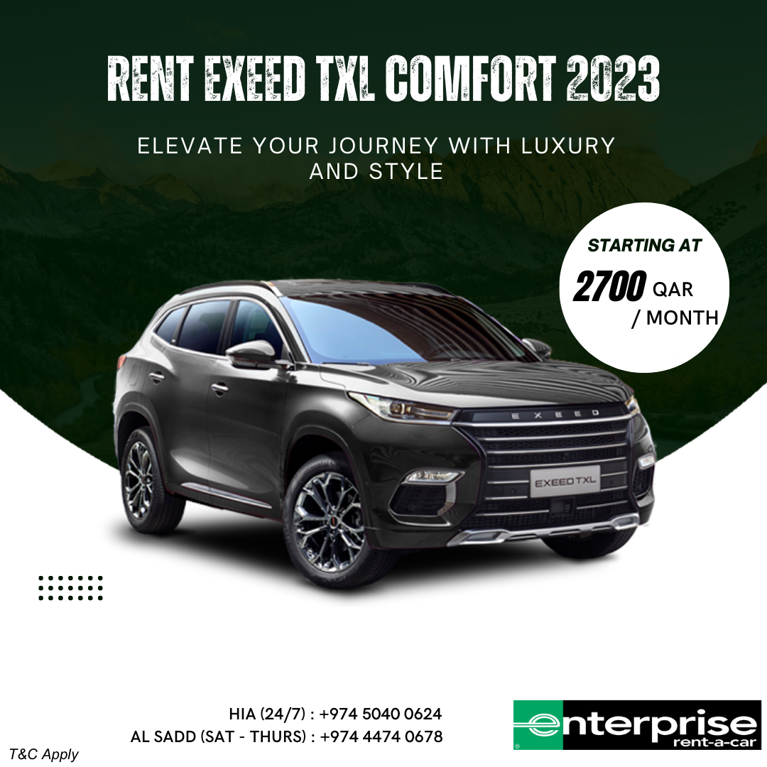 Exceed TXL comfort 2023 from Enterprise Rent-A-Car, the best Car Rental Company Qatar